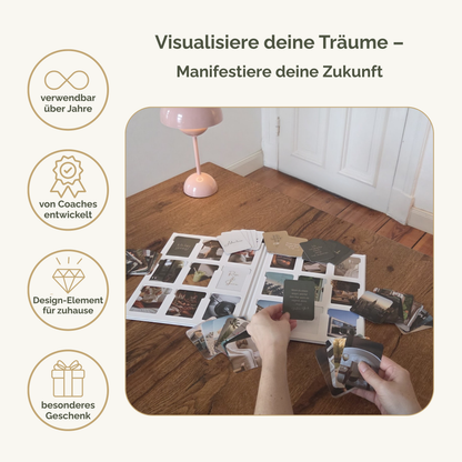 Easy Set mit 200 Bildkarten & Affirmationen und Vision Map mit 18 Slots